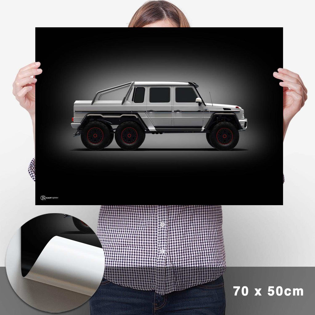 G63 6x6 AMG Poster Seite Dunkel - Cartistry
