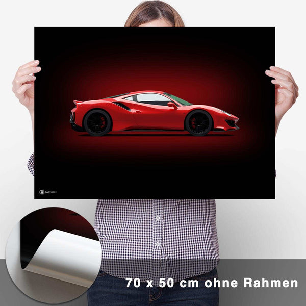 Lade das Bild in den Galerie-Viewer, 488 Pista Poster Seite Dunkel - CARTISTRY