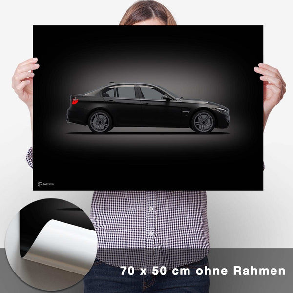 Lade das Bild in den Galerie-Viewer, M3 F80 Poster Seite Dunkel - CARTISTRY