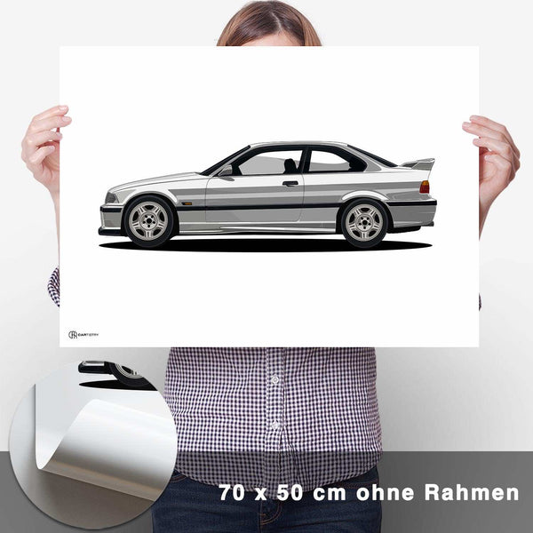 Lade das Bild in den Galerie-Viewer, M3 E36 Artwork Poster Hell - CARTISTRY