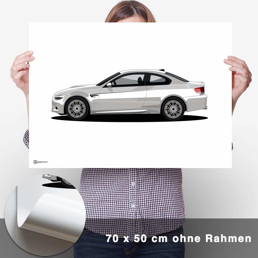 M3 E92 Artwork Poster Hell - CARTISTRY
