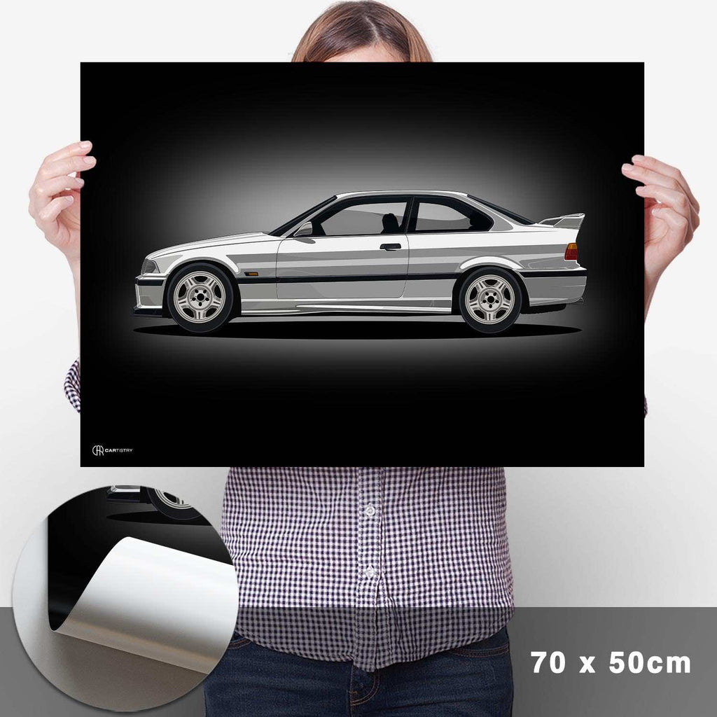 M3 E36 Artwork Poster Dunkel - Cartistry