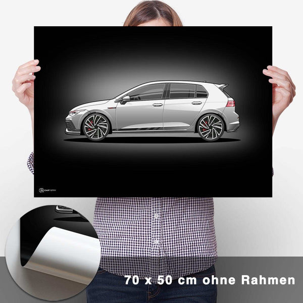 Lade das Bild in den Galerie-Viewer, Golf 8 GTI Poster Dunkel - CARTISTRY