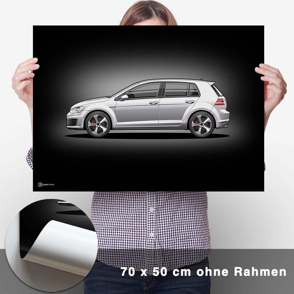 Lade das Bild in den Galerie-Viewer, Golf 7 GTI Poster Dunkel - CARTISTRY