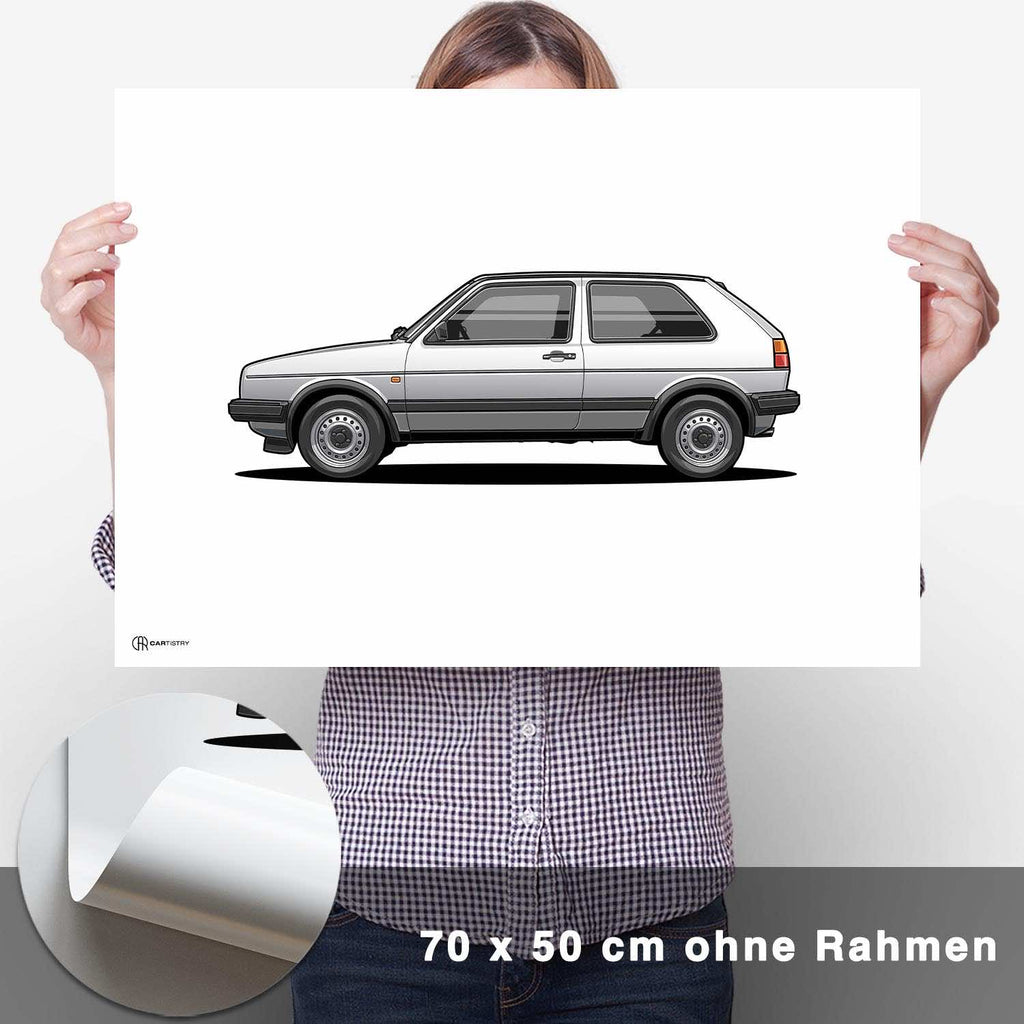 Golf 2 GTI Poster Hell - CARTISTRY