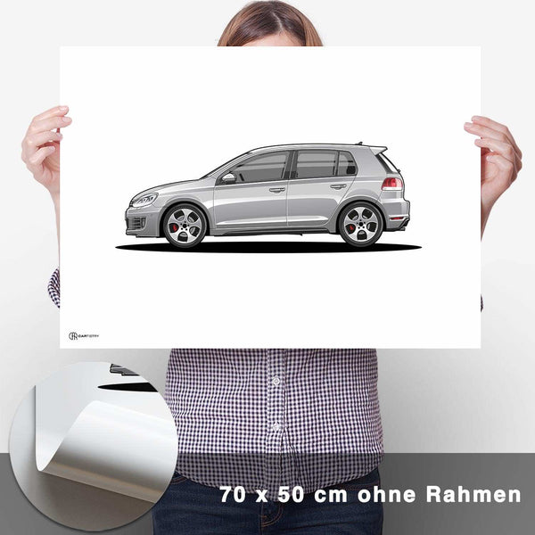 Lade das Bild in den Galerie-Viewer, Golf 6 GTI Poster Hell - CARTISTRY