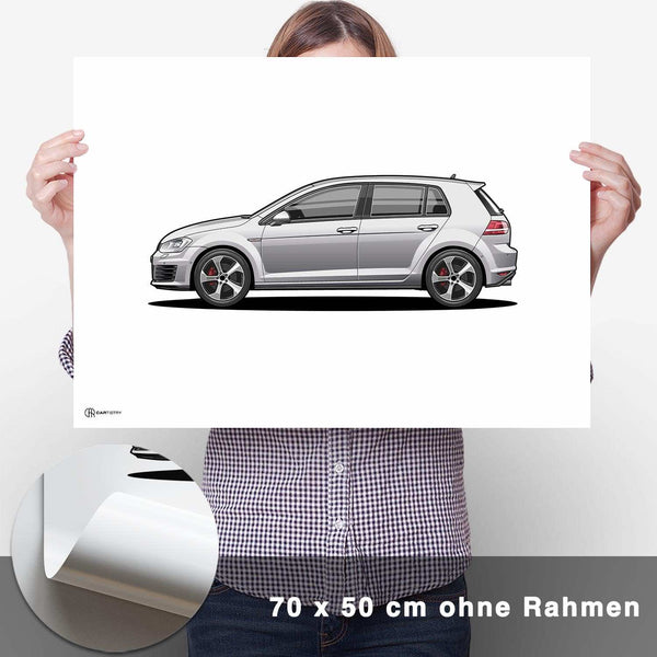 Lade das Bild in den Galerie-Viewer, Golf 7 GTI Poster Hell - CARTISTRY
