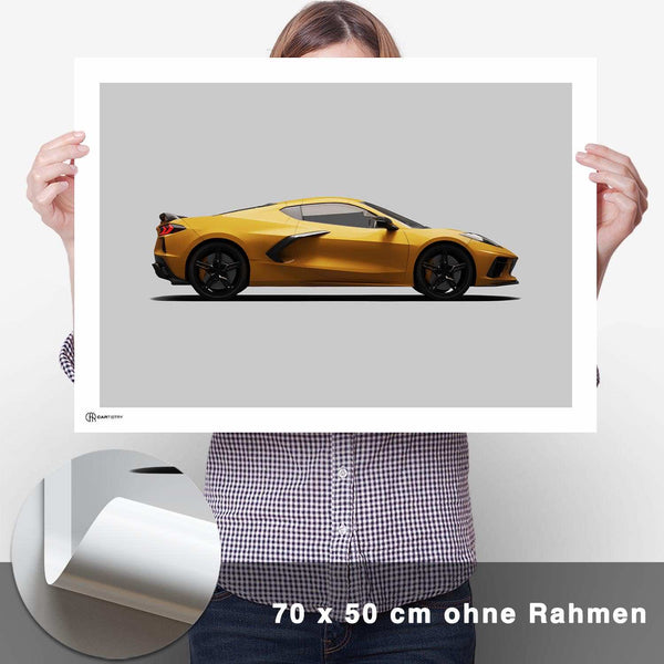 Lade das Bild in den Galerie-Viewer, Corvette C8 Poster Seite - CARTISTRY