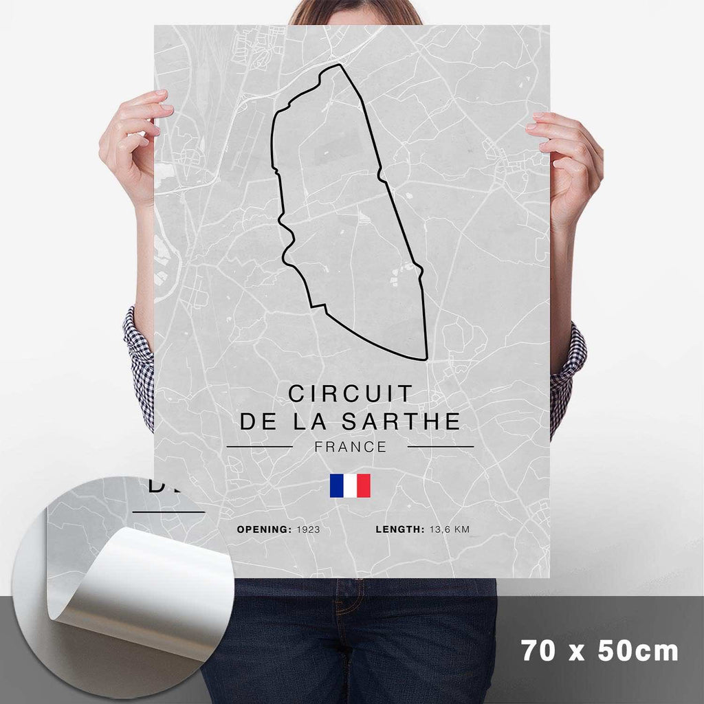 Le Mans Rennstrecken Poster - Hell - Cartistry