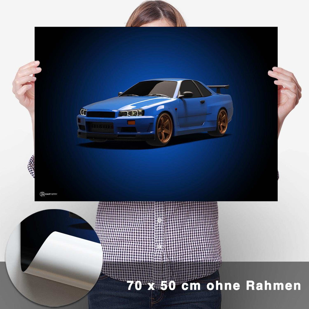 GT-R R34 Poster - CARTISTRY
