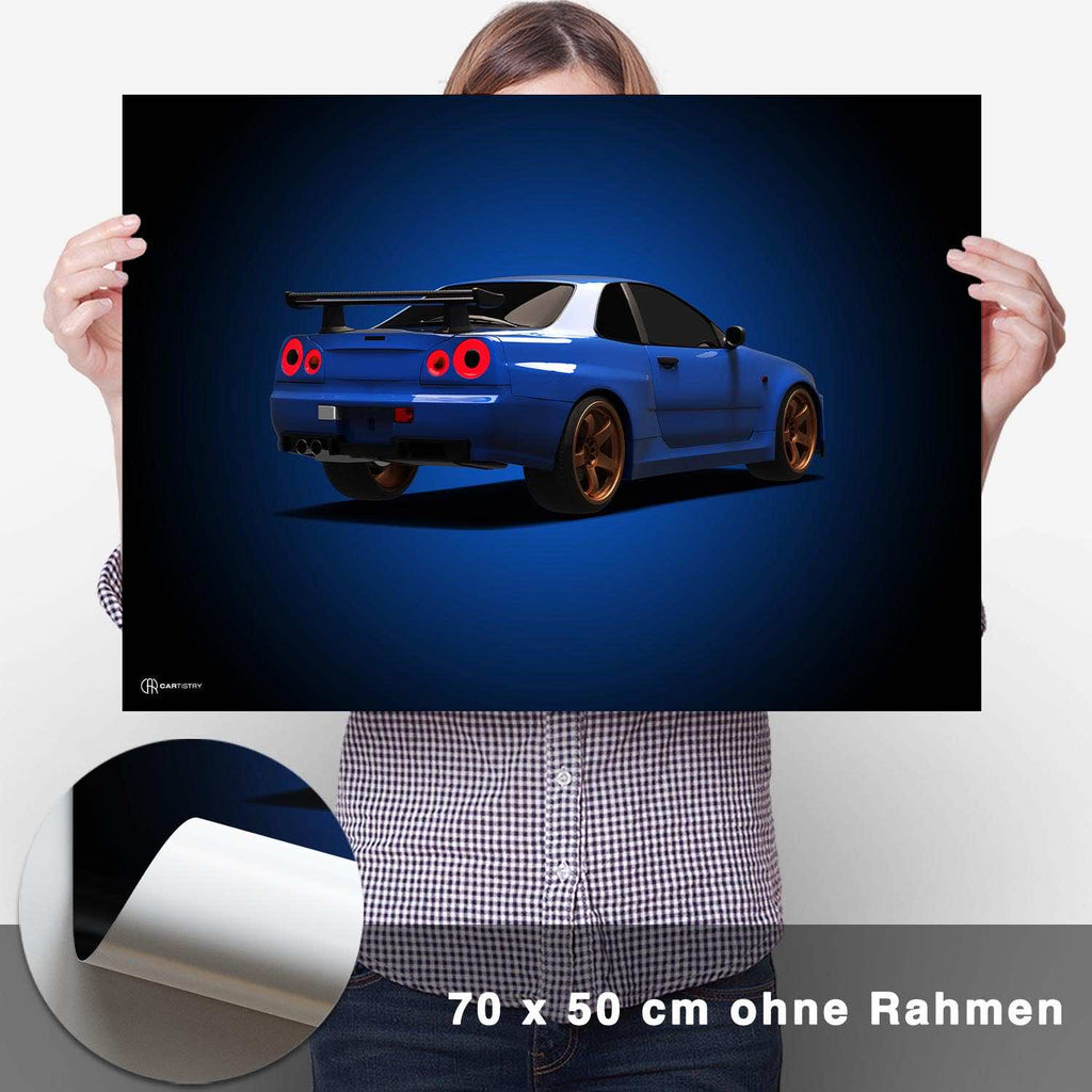 GT-R R34 Poster - CARTISTRY