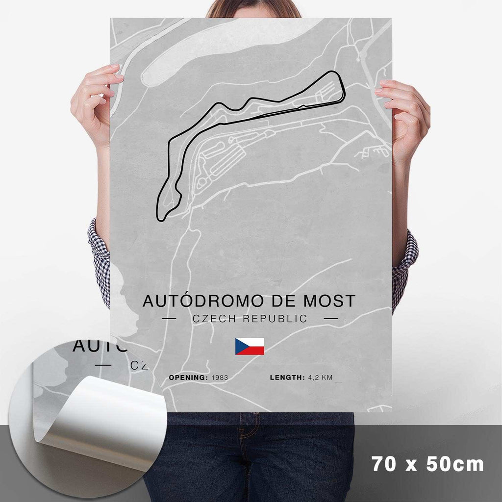 Autodrom Most Rennstrecken Poster - Hell - Cartistry