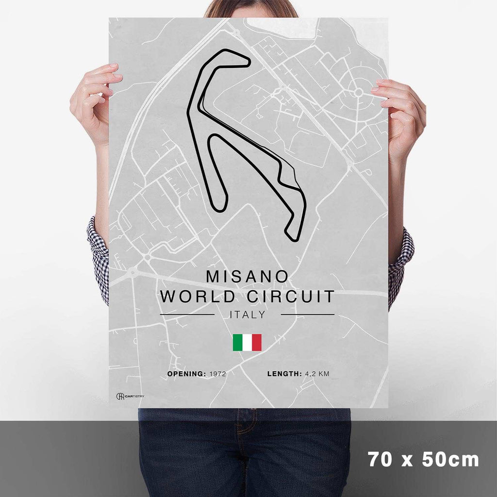 Misano Rennstrecken Poster - Hell - Cartistry