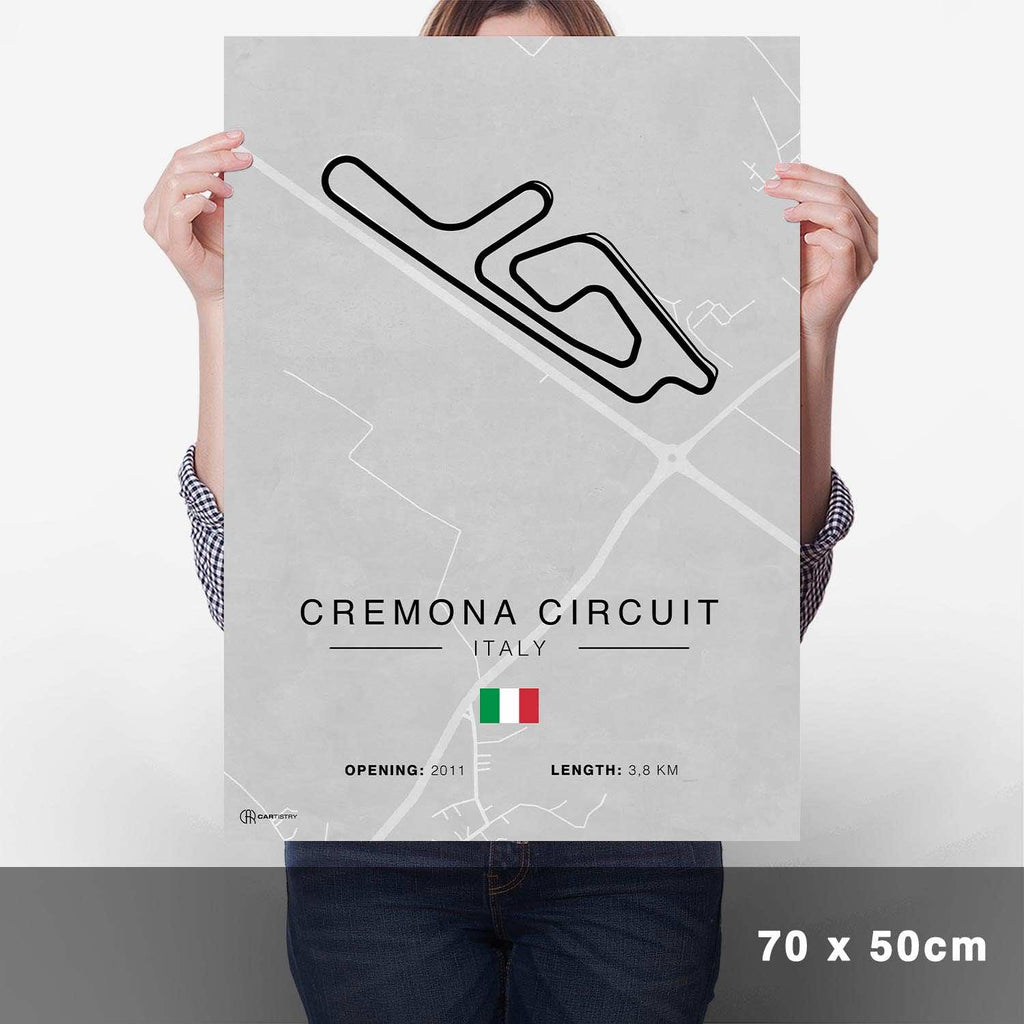 Cremona Rennstrecken Poster - Hell - Cartistry