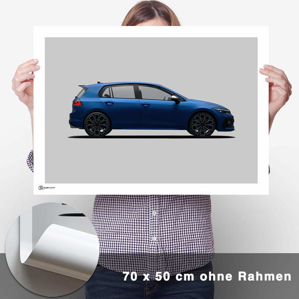 Lade das Bild in den Galerie-Viewer, Golf 8 R Poster Seite - CARTISTRY
