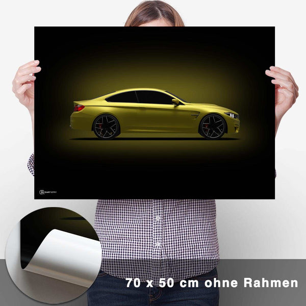 Lade das Bild in den Galerie-Viewer, M4 F82 Poster Seite Dunkel - CARTISTRY