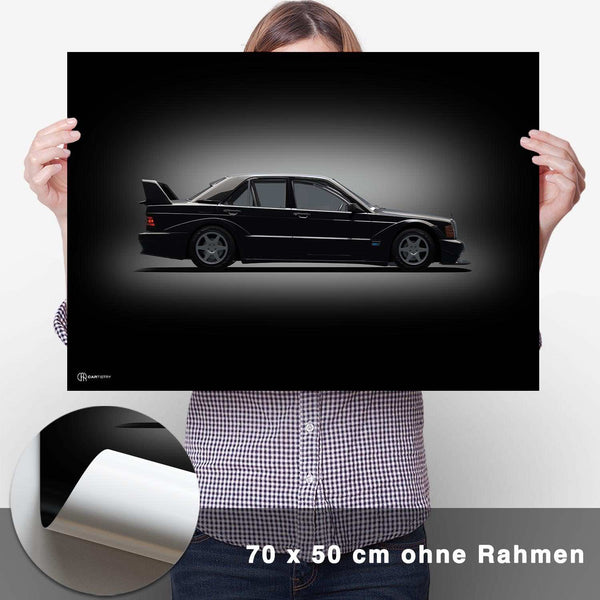 Lade das Bild in den Galerie-Viewer, 190E Evo II Poster Seite Dunkel - CARTISTRY