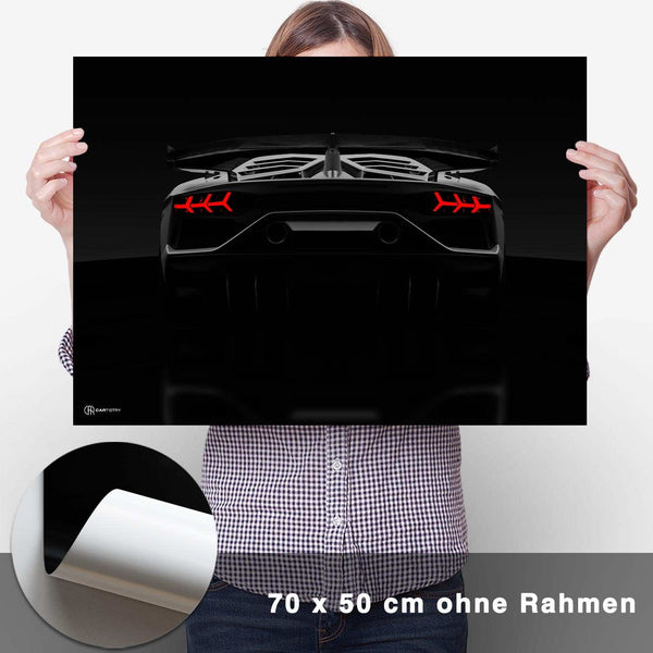 Lade das Bild in den Galerie-Viewer, Aventador Poster Heck - CARTISTRY