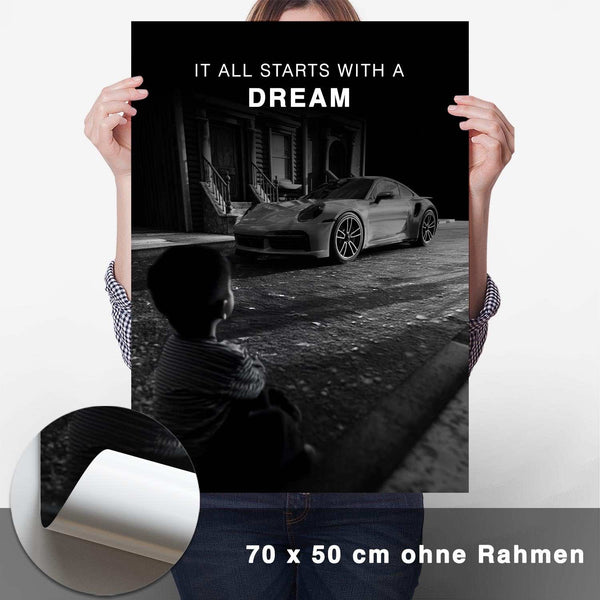 Lade das Bild in den Galerie-Viewer, "It all starts with a dream" Poster - CARTISTRY