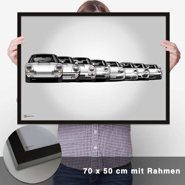 Lade das Bild in den Galerie-Viewer, 911 Generationen Poster Hell - CARTISTRY