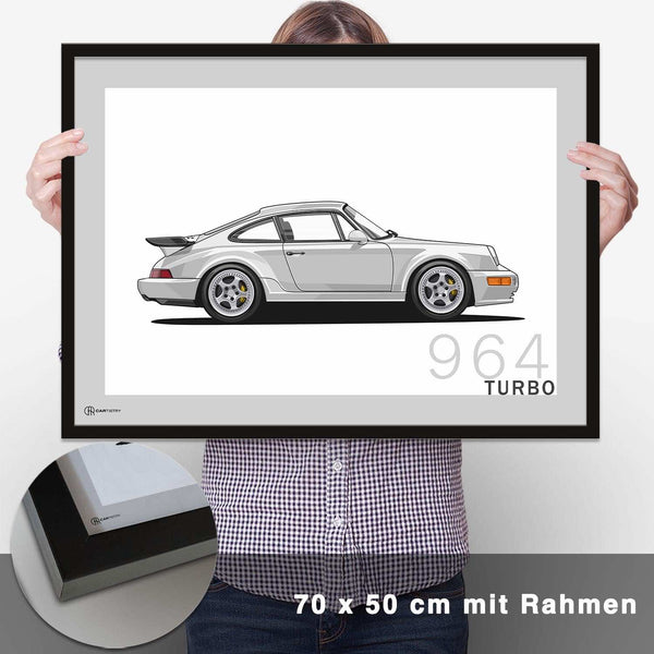 Lade das Bild in den Galerie-Viewer, 911 Turbo (964) Artwork Poster - CARTISTRY