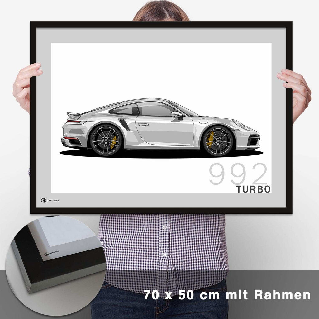 911 Turbo (992) Artwork Poster - CARTISTRY
