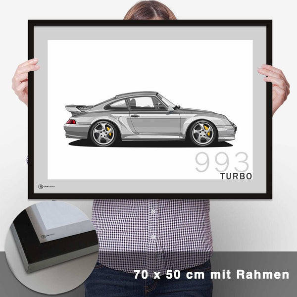 Lade das Bild in den Galerie-Viewer, 911 Turbo (993) Artwork Poster - CARTISTRY