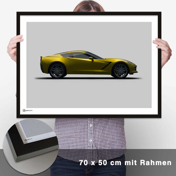 Lade das Bild in den Galerie-Viewer, Corvette C7 Poster Seite - CARTISTRY
