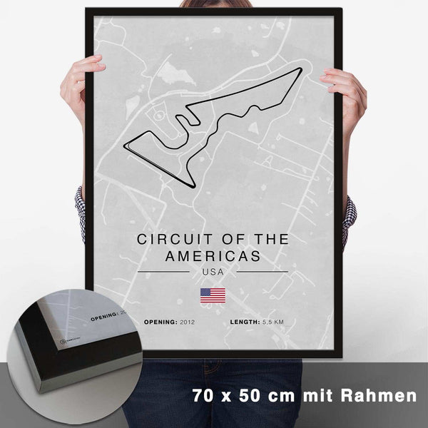 Lade das Bild in den Galerie-Viewer, Circuit Americas Rennstrecken Poster - Hell - CARTISTRY