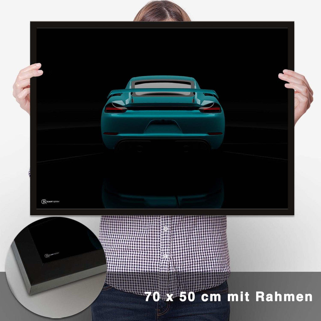 Cayman GT4 Dark Heck Poster - CARTISTRY