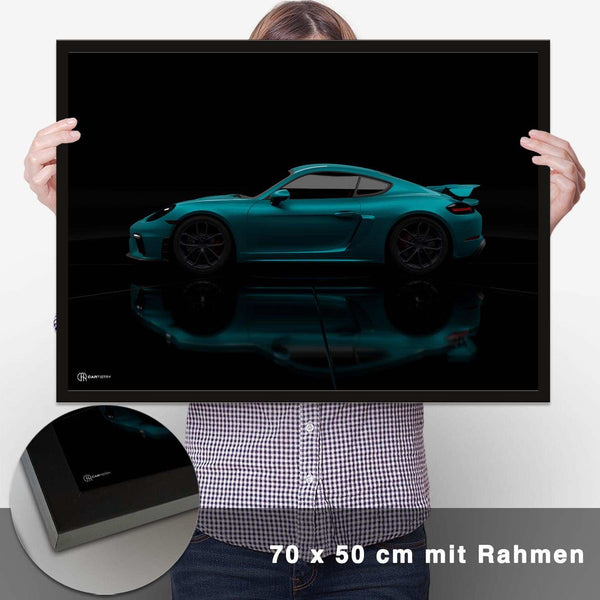 Lade das Bild in den Galerie-Viewer, Cayman GT4 Dark Seite Poster - CARTISTRY