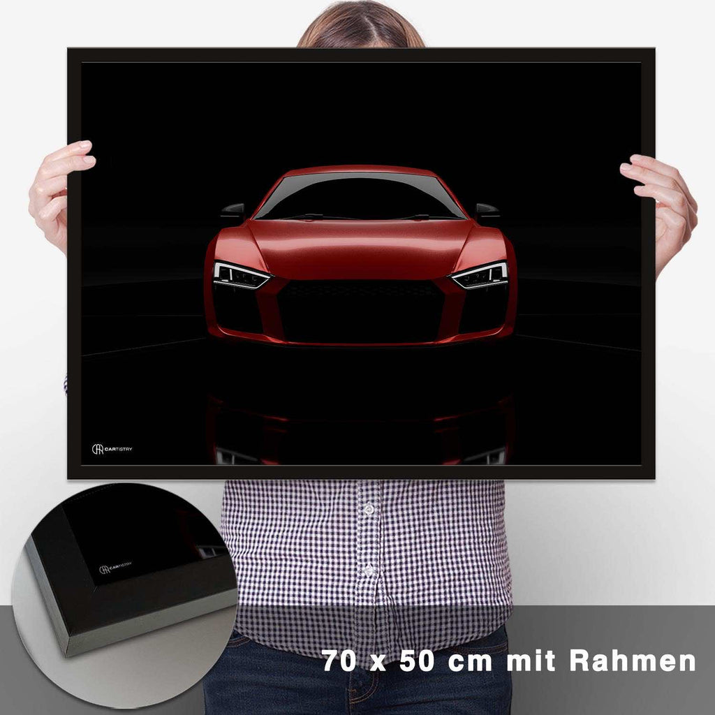 R8 Dark Front Poster - CARTISTRY