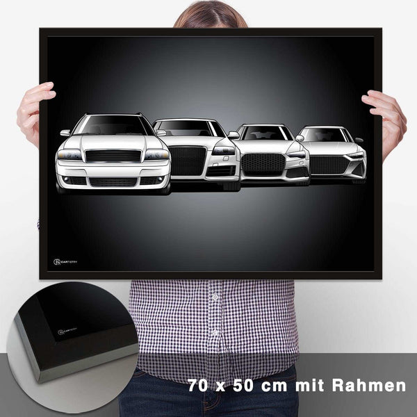 Lade das Bild in den Galerie-Viewer, RS6 Generationen Poster Horizontal - CARTISTRY