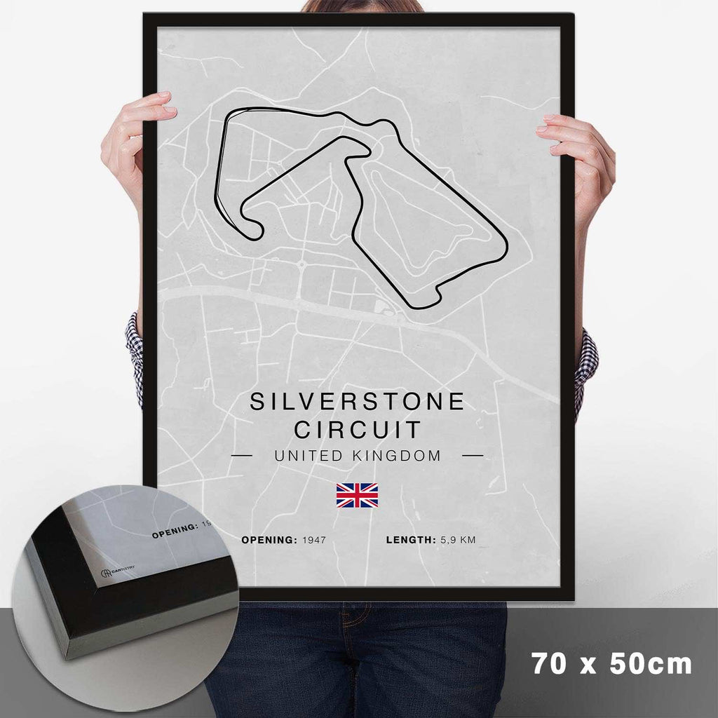 Silverstone Rennstrecken Poster - Hell - Cartistry