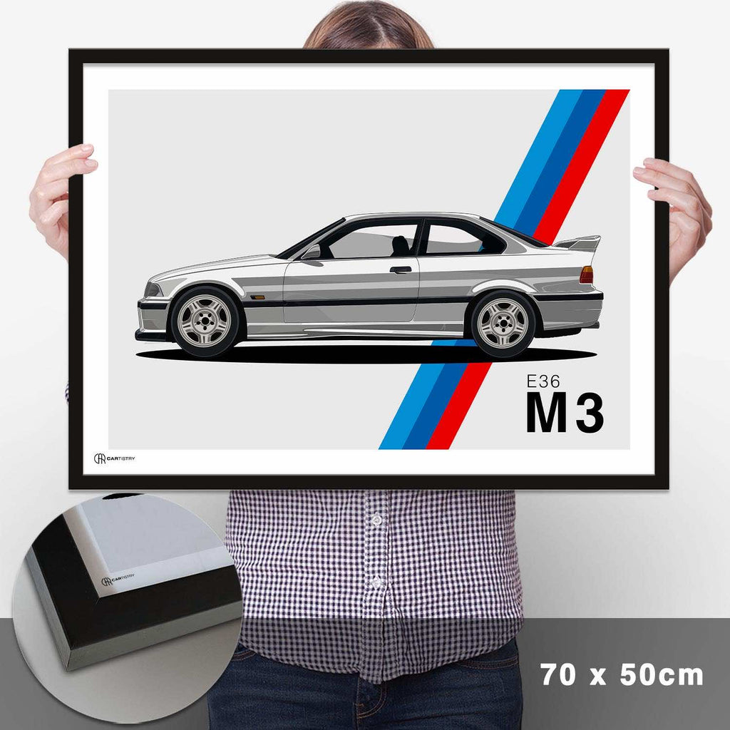 M3 E36 Artwork Poster - Cartistry
