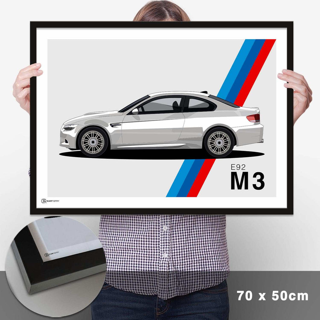 M3 E92 Artwork Poster - Cartistry