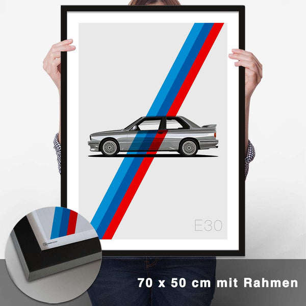 Lade das Bild in den Galerie-Viewer, M3 E30 - Stripes Poster - CARTISTRY