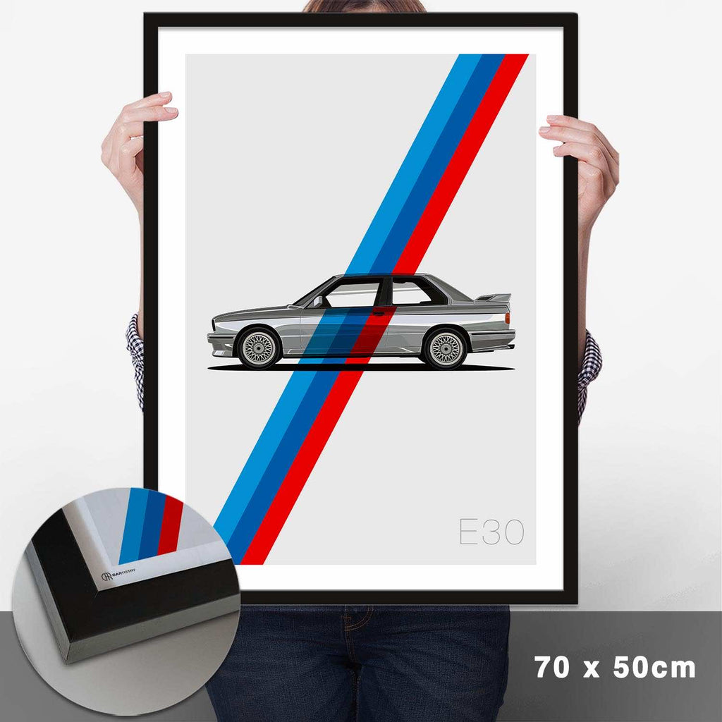 M3 E30 - Stripes Poster - Cartistry