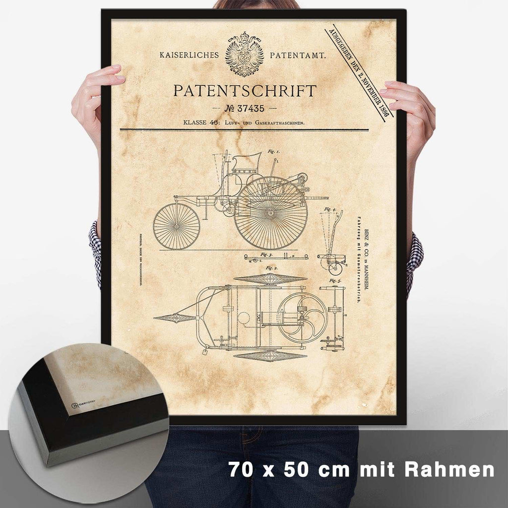 Patent Poster Carl Benz - CARTISTRY