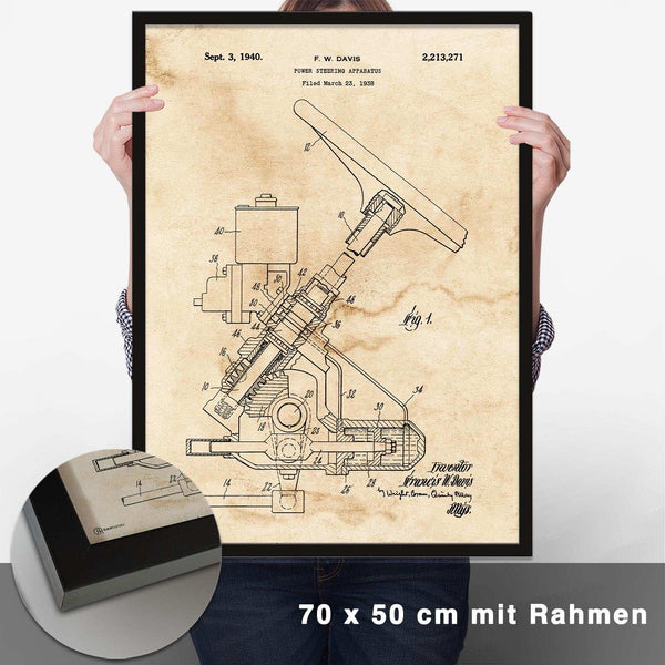 Lade das Bild in den Galerie-Viewer, Patent Poster Servolenkung - CARTISTRY