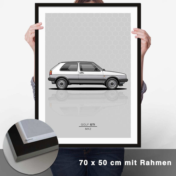 Lade das Bild in den Galerie-Viewer, Golf 2 GTI Poster - CARTISTRY