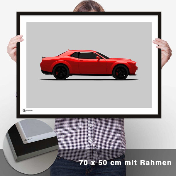 Lade das Bild in den Galerie-Viewer, Challenger SRT Demon Poster Seite - CARTISTRY