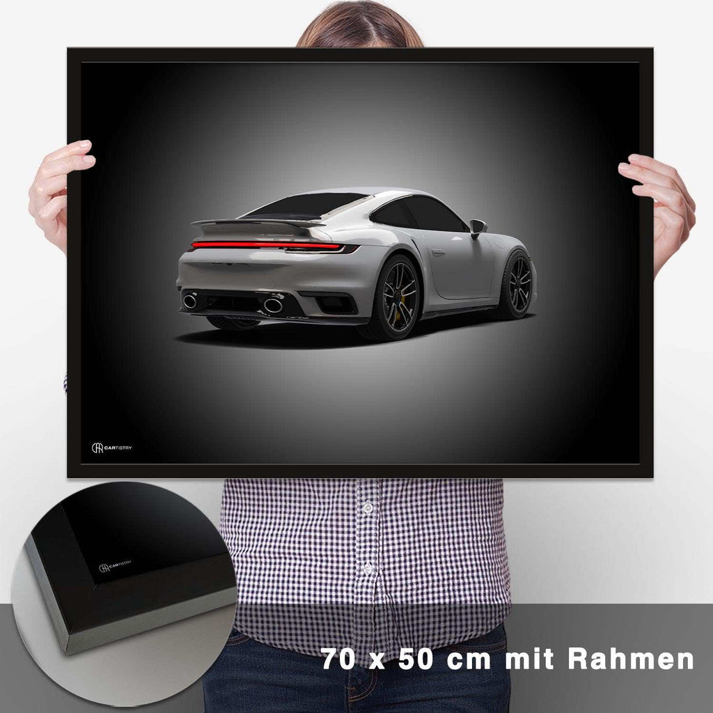911 Turbo (992) Poster Heck - CARTISTRY