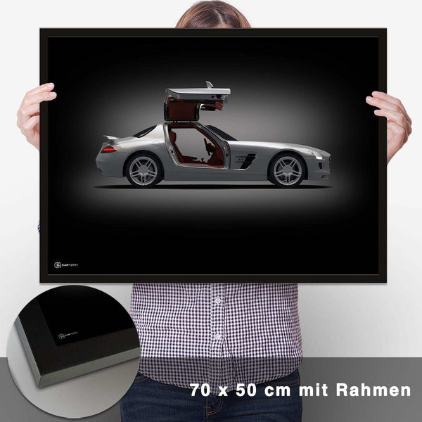 Lade das Bild in den Galerie-Viewer, SLS AMG Poster Seite Dunkel - CARTISTRY