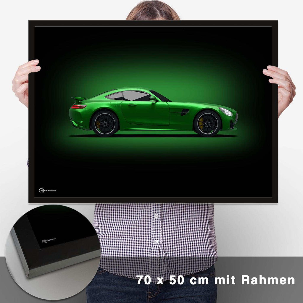 AMG GT R Poster Seite Dunkel - CARTISTRY