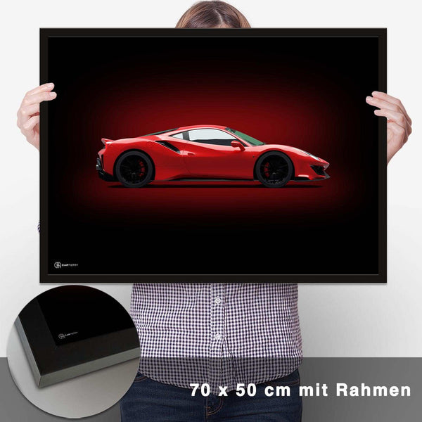 Lade das Bild in den Galerie-Viewer, 488 Pista Poster Seite Dunkel - CARTISTRY