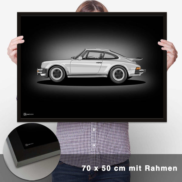 Lade das Bild in den Galerie-Viewer, 911 Turbo (930) Artwork Poster Dunkel - CARTISTRY