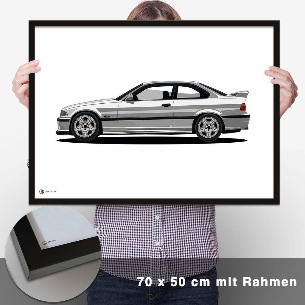 M3 E36 Artwork Poster Hell - CARTISTRY