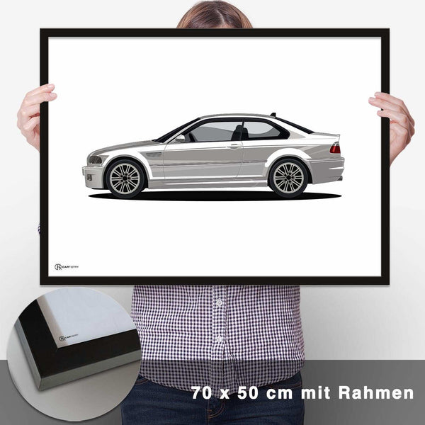 Lade das Bild in den Galerie-Viewer, M3 E46 Artwork Poster Hell - CARTISTRY
