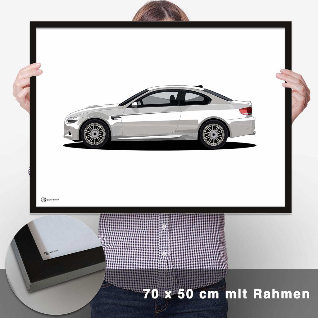 M3 E92 Artwork Poster Hell - CARTISTRY